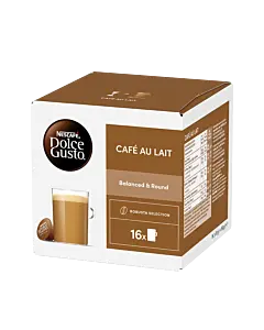 Nescaf&eacute; Caf&eacute; au Lait package and capsule for Dolce Gusto