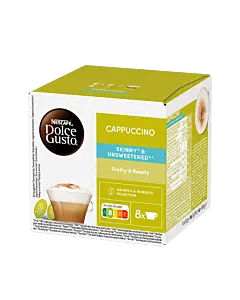 Nescaf&eacute; Cappuccino Skinny & Unsweetened pakke og kapsel til Dolce Gusto
