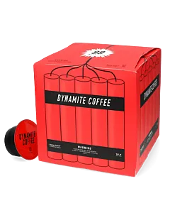 Kaffekapslen Dynamite Coffee pakke og kapsel til Dolce Gusto
