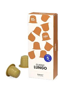 Kaffekapslen Lungo pakke og kapsel til Nespresso&reg;