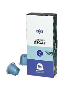 Kaffekapslen Espresso Decaf Premium pakke og kapsel til Nespresso
