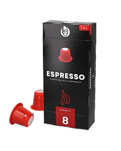 Kaffekapslen Espresso pakke og kapsel til Nespresso&reg;