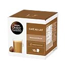 Nescafé Café au Lait package and capsule for Dolce Gusto