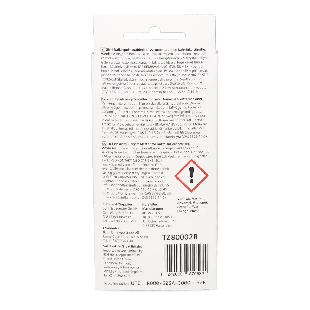 Siemens\u0020Avkalkingstabletter\u0020TZ80002B