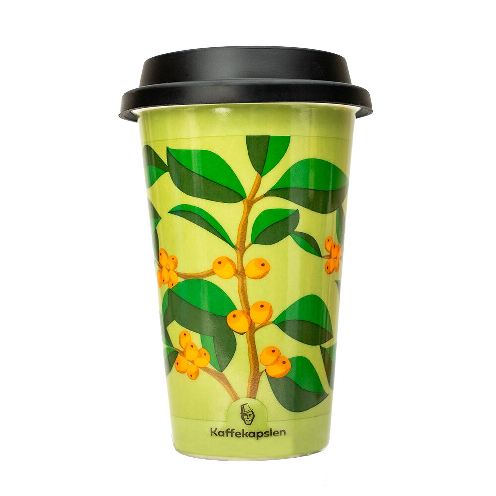 Kaffekopp\u0020med\u0020plante\u0020design