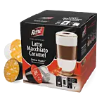 Café René Latte Macchiato Caramel pakke og kapsel til Dolce Gusto
