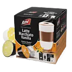 Café René Vanilla Latte Macchiato pakke og kapsel til Dolce Gusto
