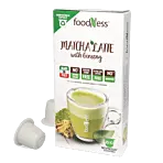 FoodNess Matcha Latte pakke og kapsel til Nespresso
