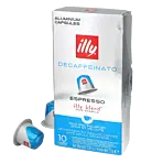 illy Decaffeinato pakke og kapsel til Nespresso
