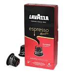 Lavazza Espresso Classico pakke og kapsel til Nespresso
