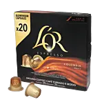 L'OR Lungo Colombia Big Pack package and capsule for Nespresso®